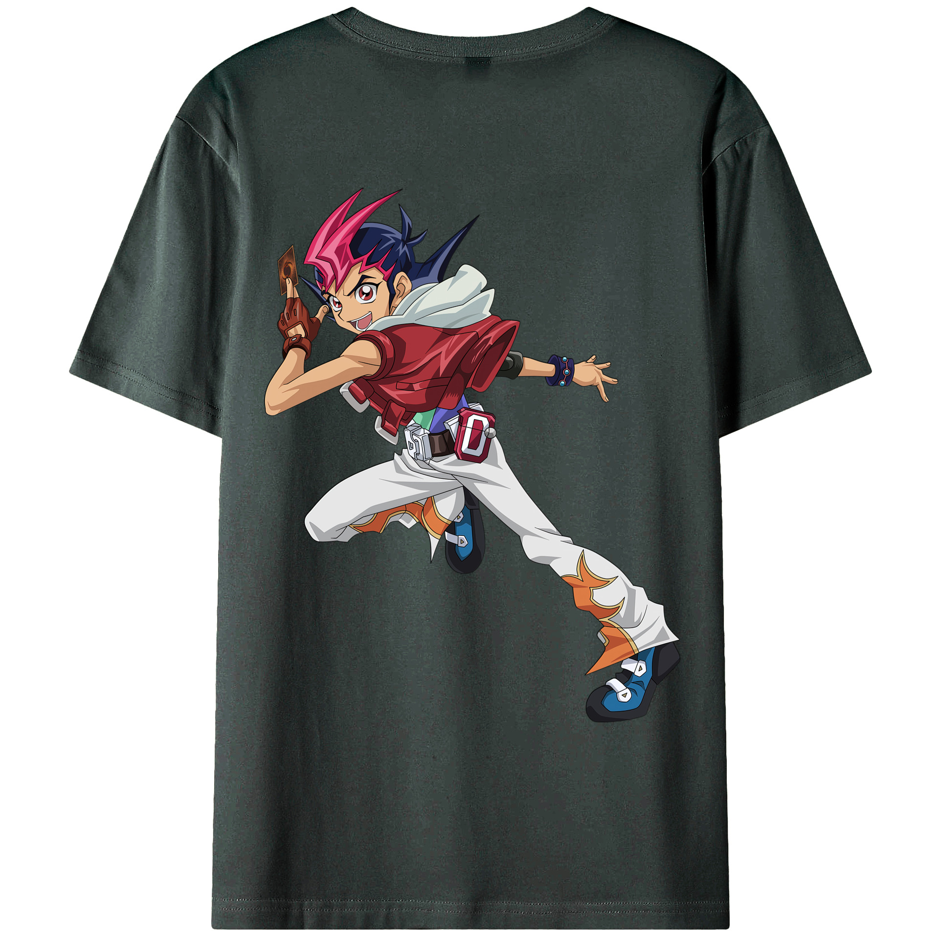 （画像用） 遊☆戯☆王 Yu-Gi-Oh! 綿100％ メンズ半袖Tシャツ（バックプリント） 通気性